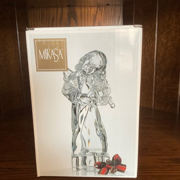 Vintage 1990s MIKASA Lead Crystal Angelic Violin Figurine - Picture 4 of 5